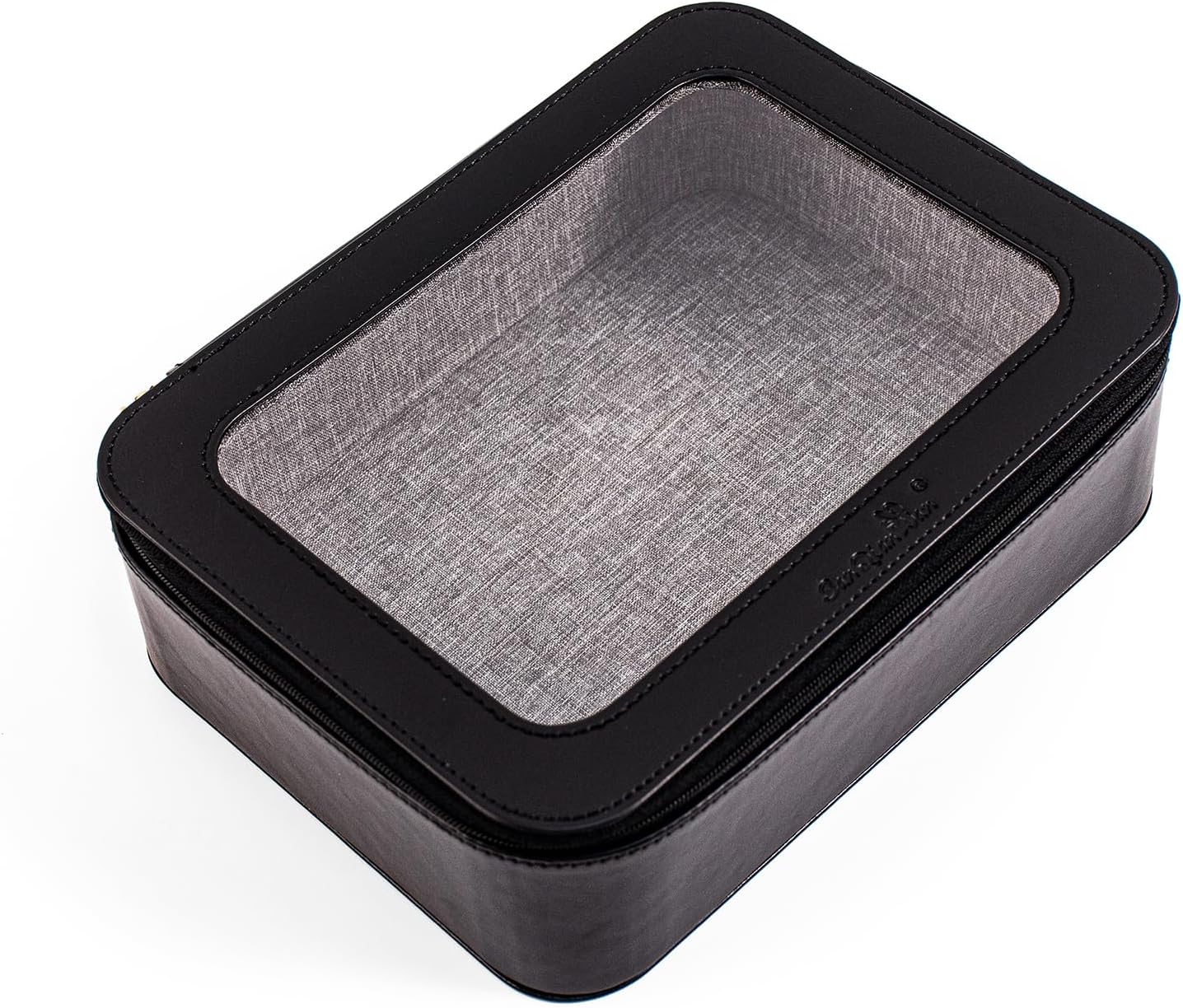 PU leather Clear Travel Makeup Bag Portable Cosmetic Bags for Women